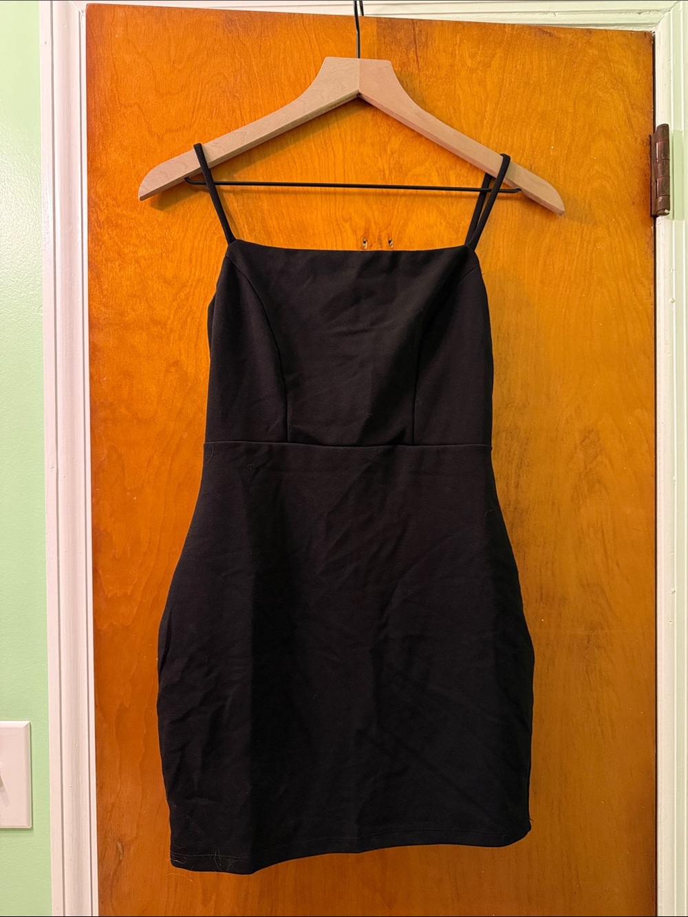 Classic Black Spaghetti-Strap Mini Dress